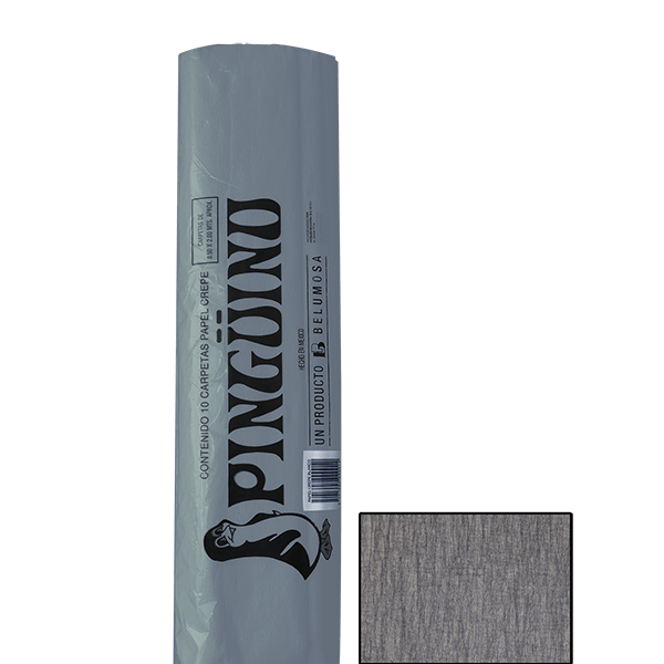 PAPEL CREPE PINGUINO GRIS E.10 C.250 18